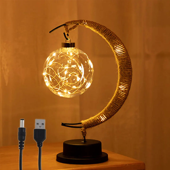 Cosmic Crescent Lamp