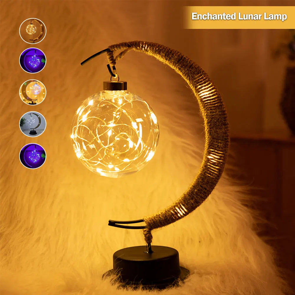 Cosmic Crescent Lamp