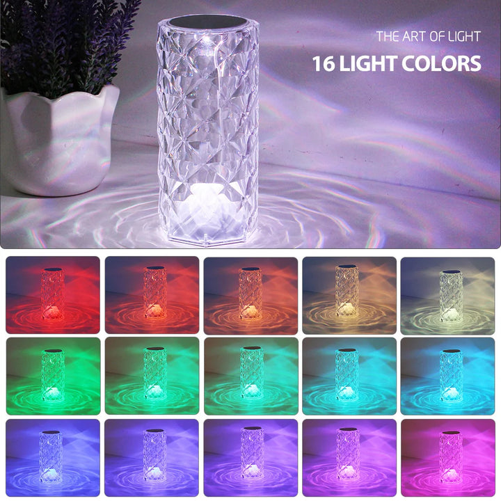 Glimmering Gemstone Lamp